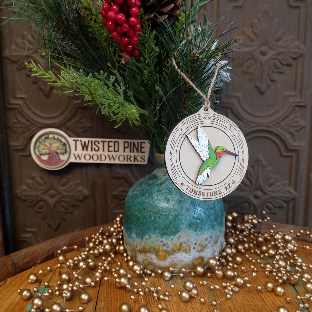 Hummingbird Wood Ornament by Twisted Pine Woodworks GF-ORN-TPO-115