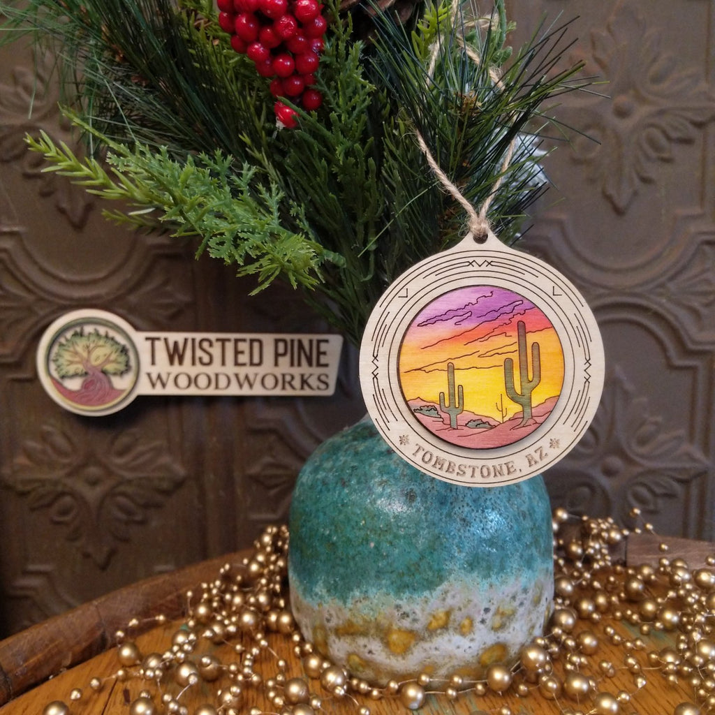 Desert Saguaro Wood Ornament by Twisted Pine Woodworks GF-ORN-TPO-101