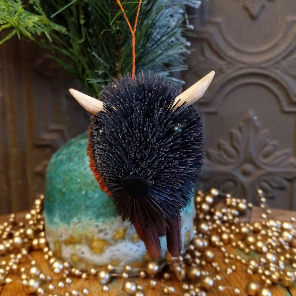 Bison Bristle Brush Ornament GF-ORN-BRUSHOR34