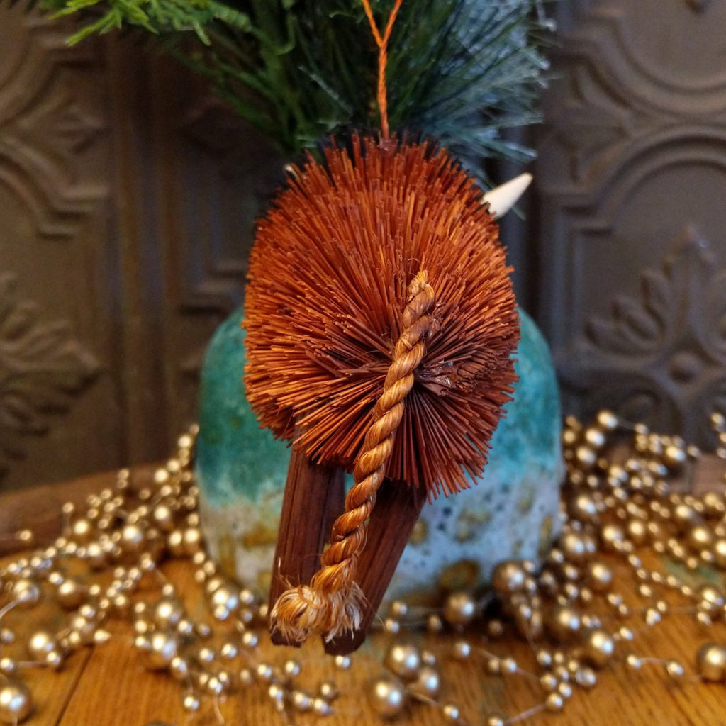 Bison Bristle Brush Ornament GF-ORN-BRUSHOR34