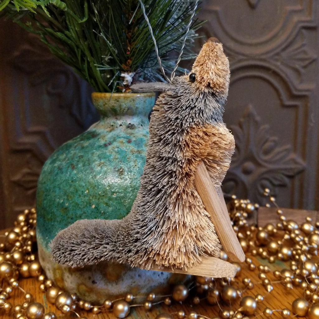 Howling Coyote Bristle Brush Ornament GF-ORN-BRUSHOR113