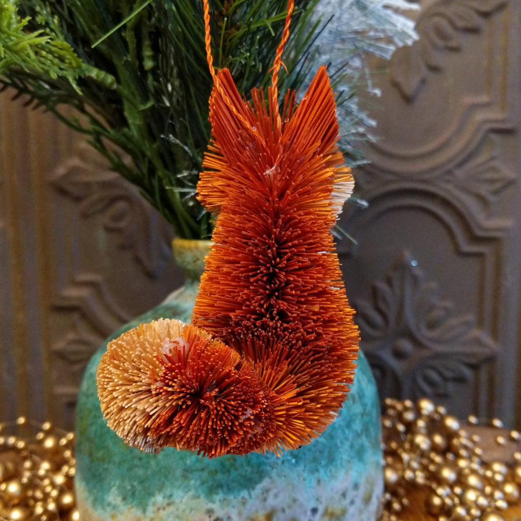 Red Fox Bristle Brush Ornament GF-ORN-BRUSHOR45