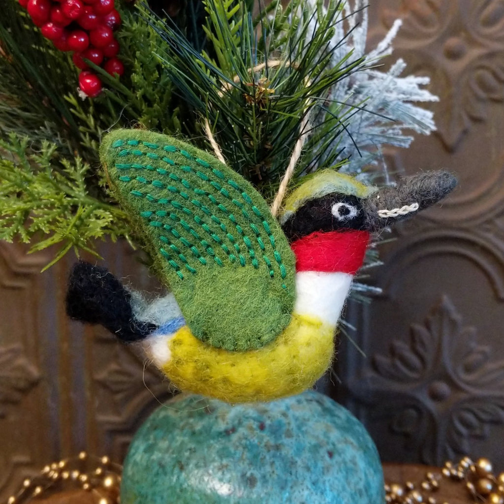 Green Hummingbird Felt Ornament GF-ORN-FO156