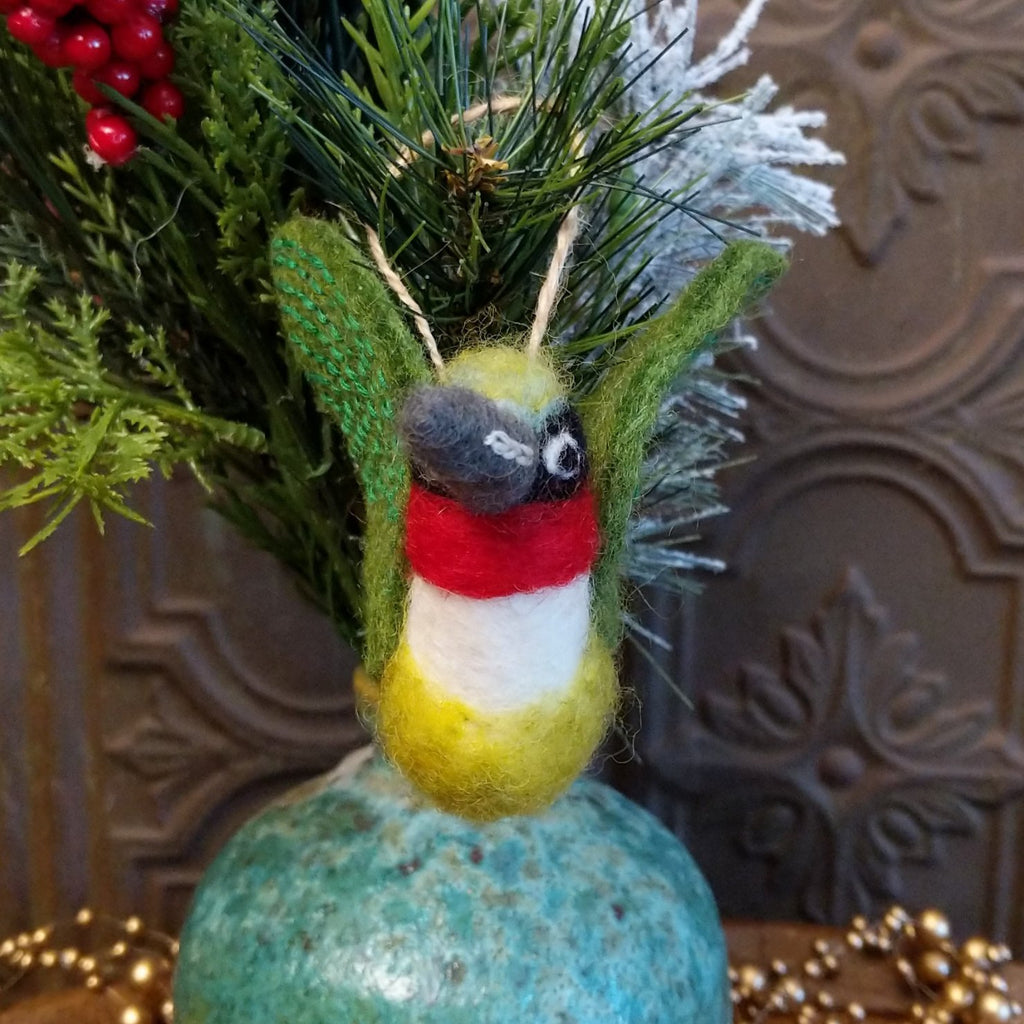 Green Hummingbird Felt Ornament GF-ORN-FO156