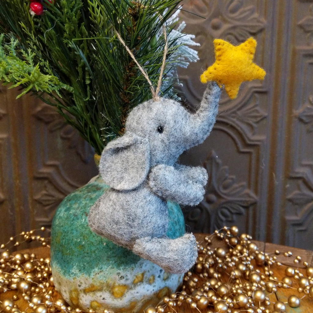 Star Elephant Felt Ornament GF-ORN-FO227