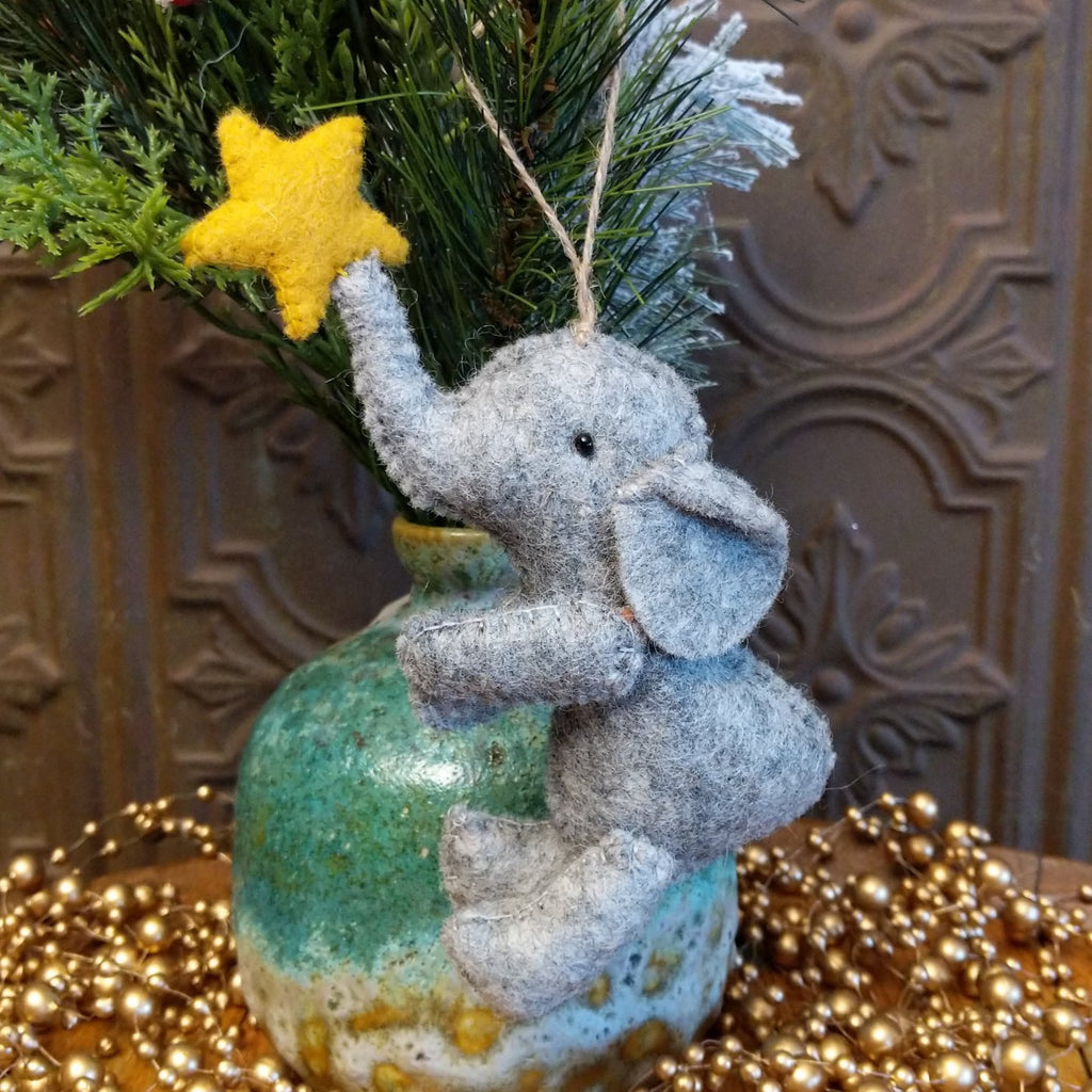 Star Elephant Felt Ornament GF-ORN-FO227