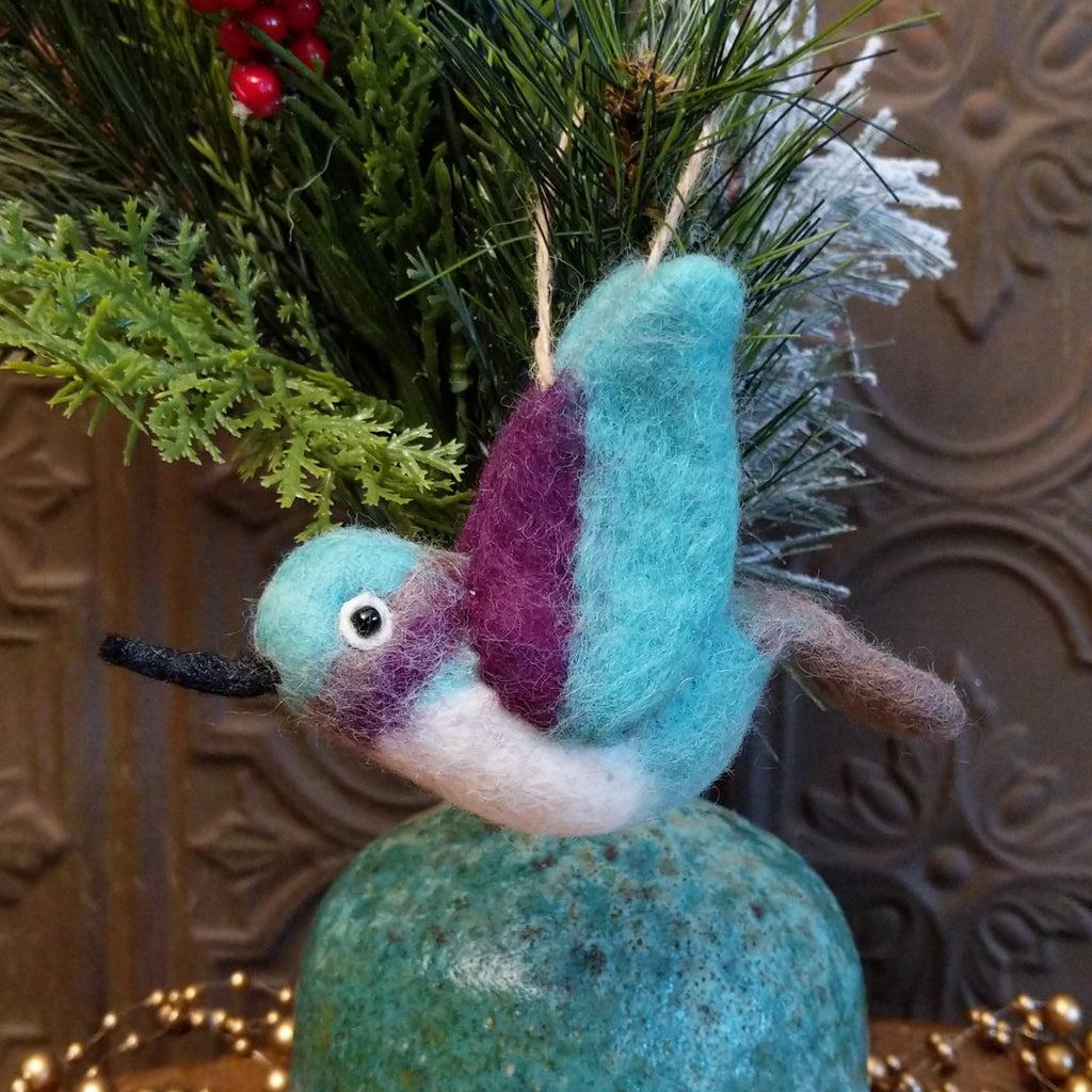 Blue Hummingbird Felt Ornament GF-ORN-FO366-5