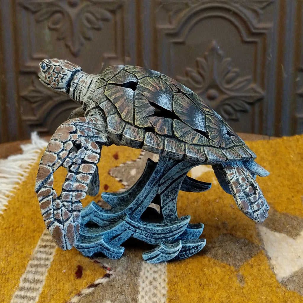 Mini Sea Turtle Edge Sculpture by Matt Buckley GF-6016222