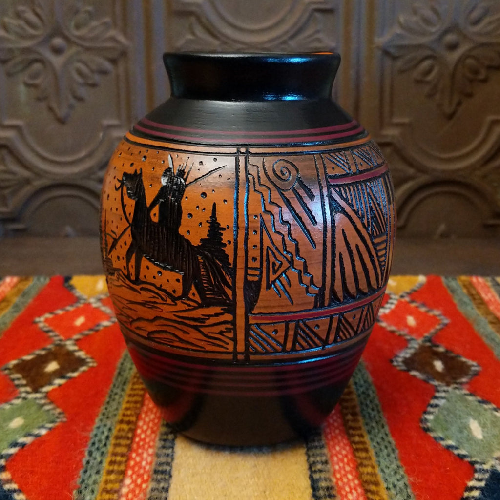 Navajo Wolf Pottery by Paul Lansing SWT-POT-0068