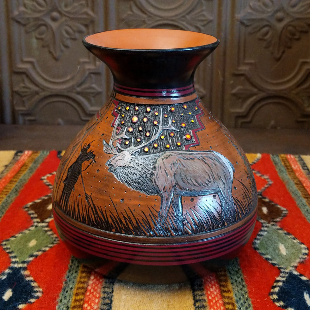 Navajo Elk Pottery by Paul Lansing SWT-POT-0071