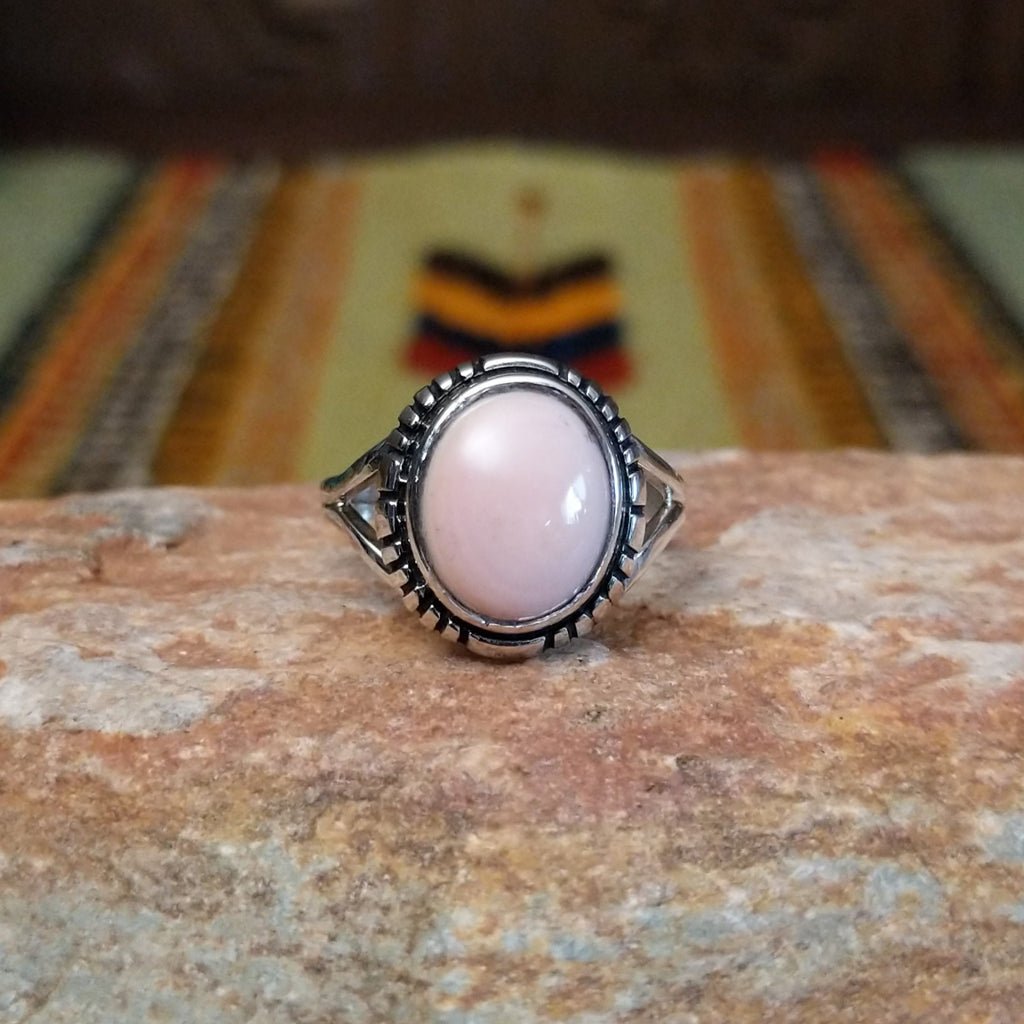 Pink Conch Shell Ring by Terry Wood SWSG-RNG-0044