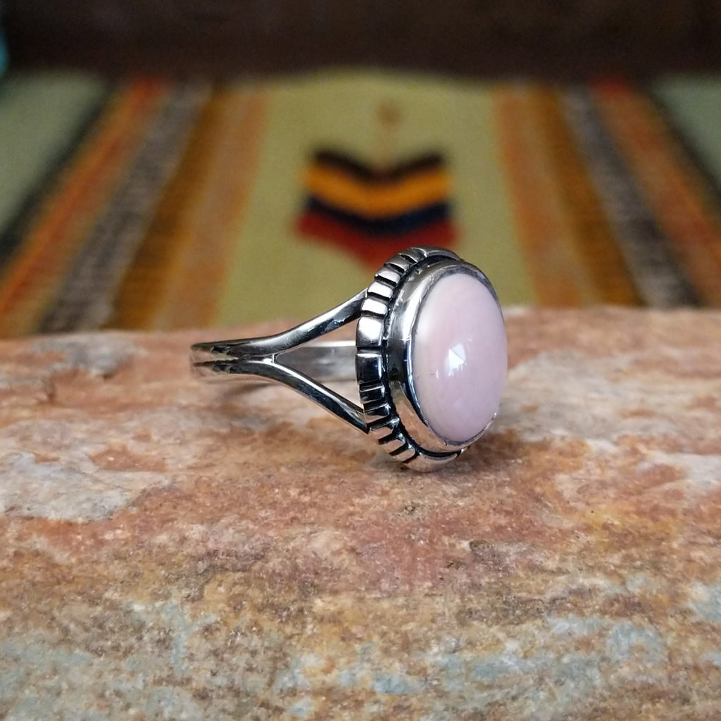 Pink Conch Shell Ring by Terry Wood SWSG-RNG-0044