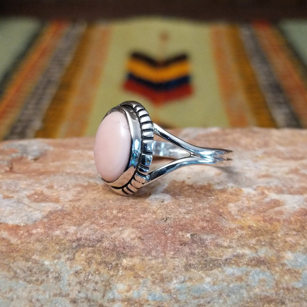 Pink Conch Shell Ring by Terry Wood SWSG-RNG-0044