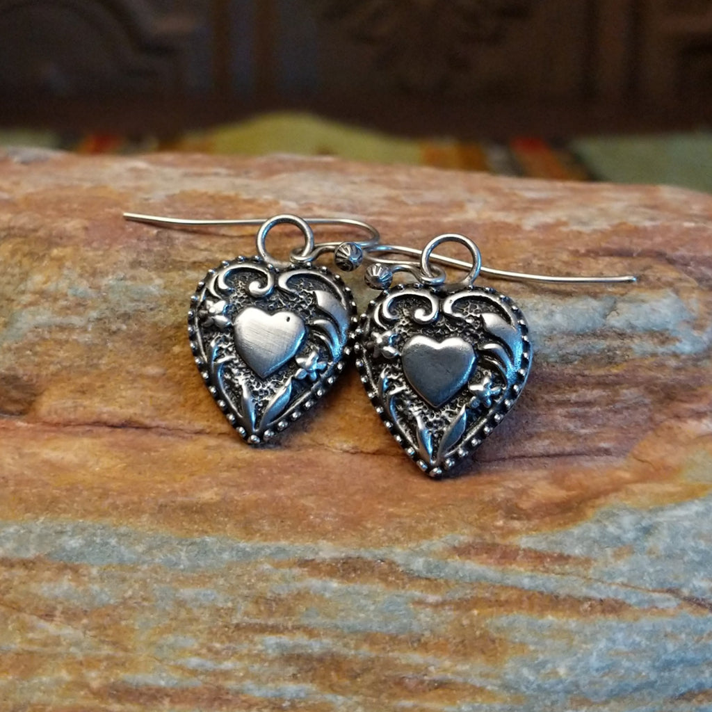 Silver Heart Earrings by Toni Chino SWSG-ERN-0038