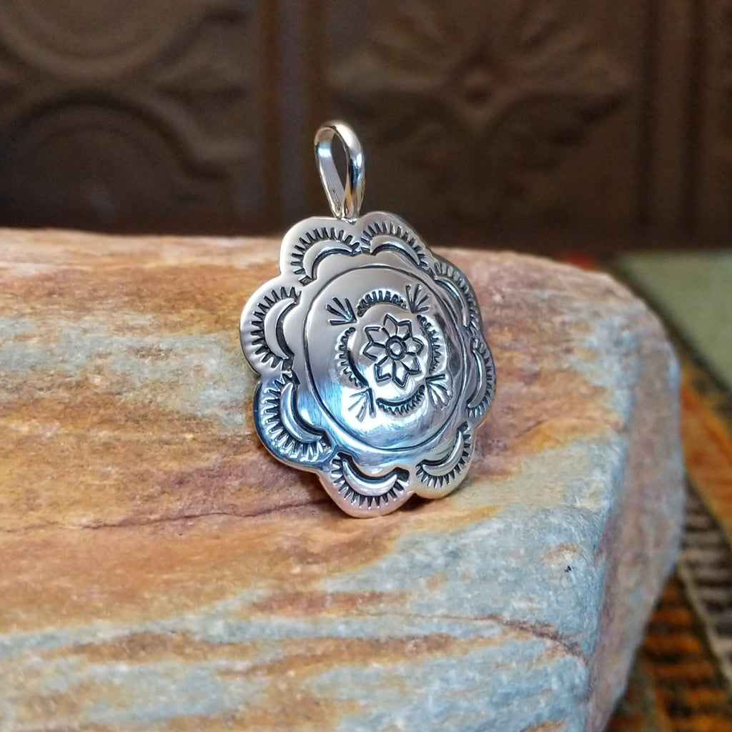 Flowery Silver Pendant by Raymond Coriz SWSG-PND-0004