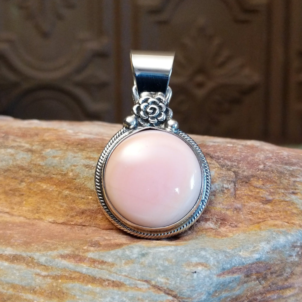 Pink Conch Shell Pendant by Bobby Johnson SWSG-PND-0006