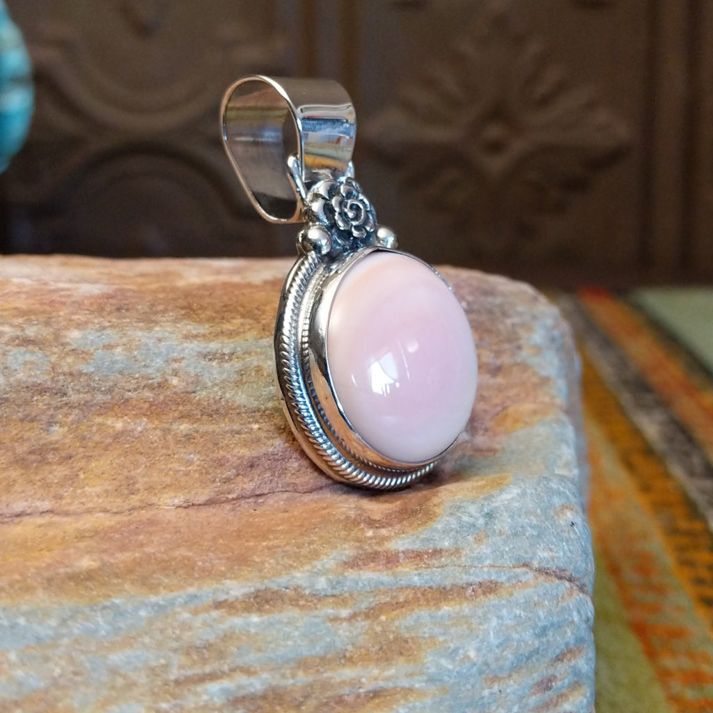 Pink Conch Shell Pendant by Bobby Johnson SWSG-PND-0006