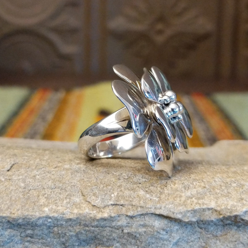 Silver Flower Ring by Artie Yellowhorse GJ-RNG-0074