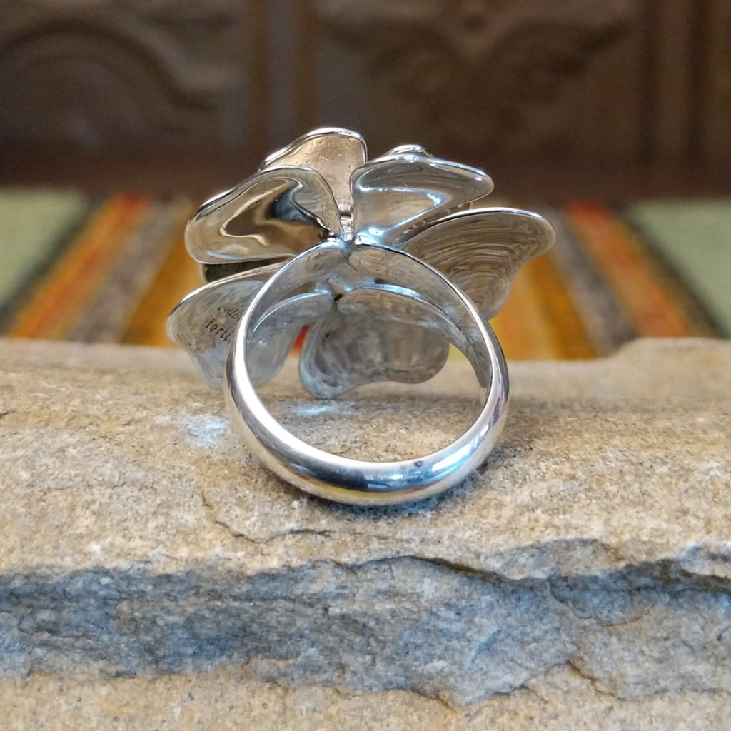 Silver Flower Ring by Artie Yellowhorse GJ-RNG-0074