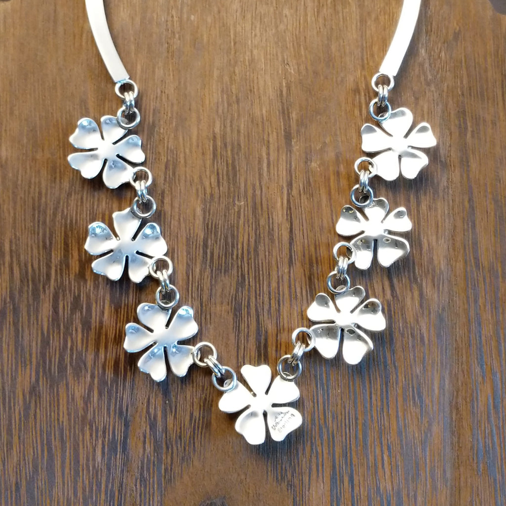 Silver Flower Necklace by Artie Yellowhorse GJ-NKL-0005