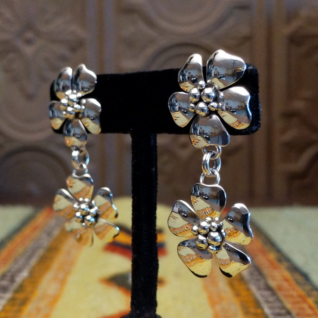 Silver Flower Earrings by Artie Yellowhorse GJ-ERN-0072