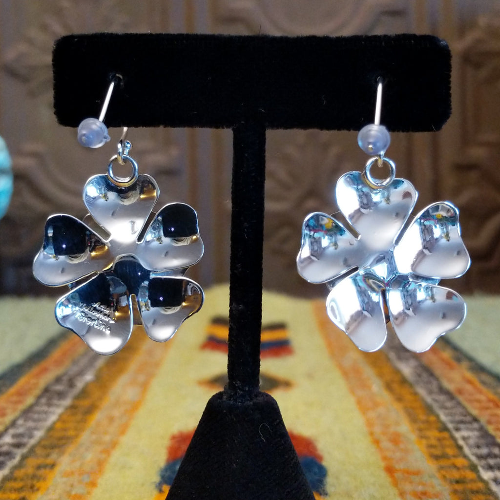 Large Silver Flower Earrings by Artie Yellowhorse GJ-ERN-0073