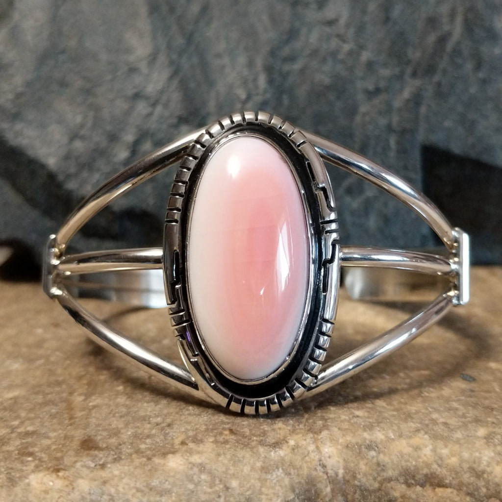 Pink Conch Shell Cuff by R. Kee GJ-BRC-0097