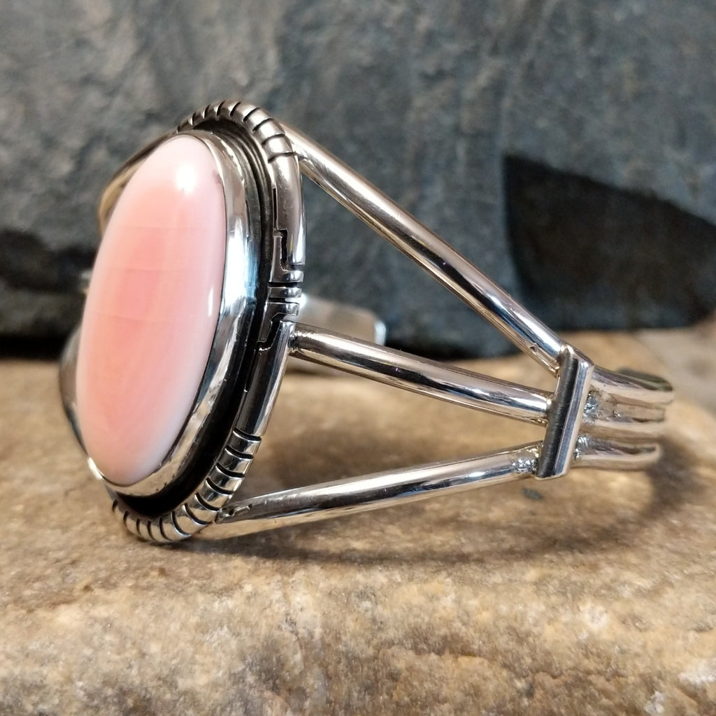 Pink Conch Shell Cuff by R. Kee GJ-BRC-0097