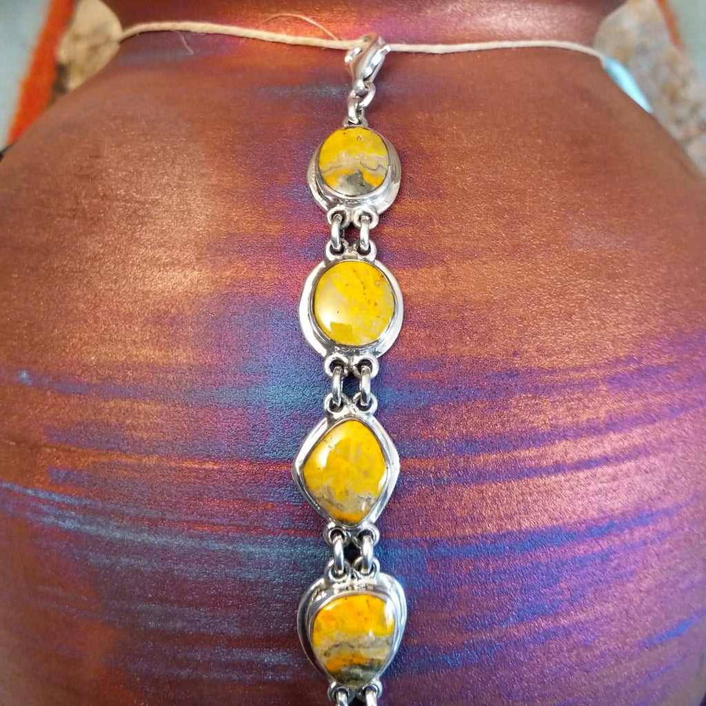 Navajo Made Bumblebee Jasper Link Bracelet GJ-BRC-0106