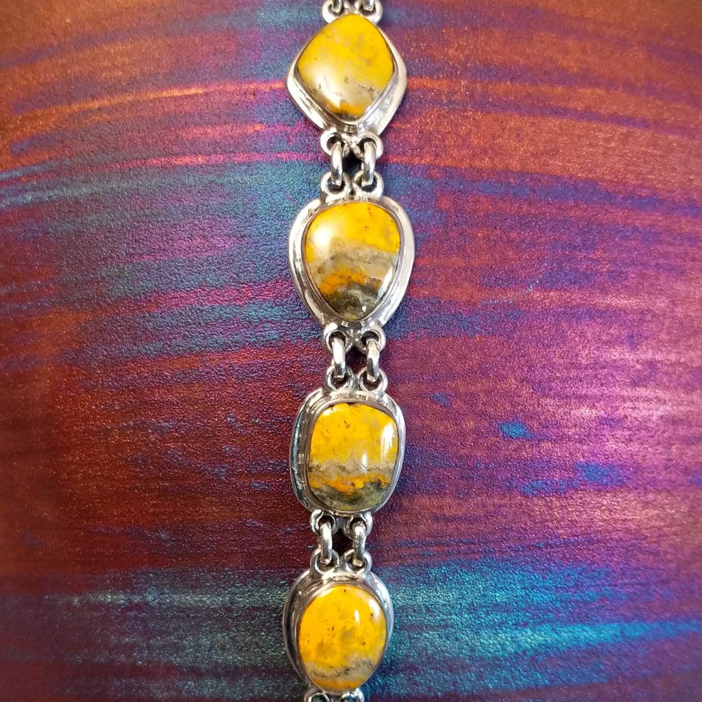 Navajo Made Bumblebee Jasper Link Bracelet GJ-BRC-0106