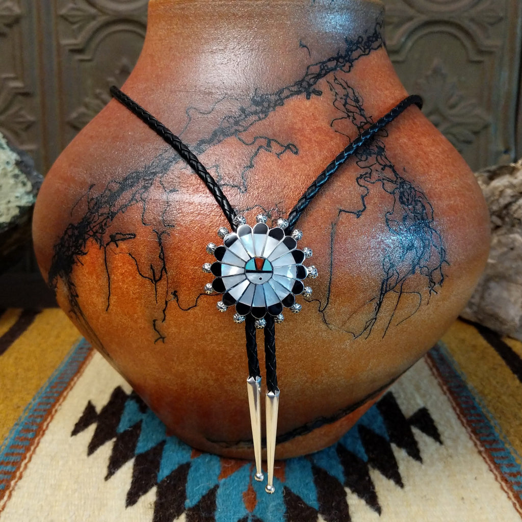 Zuni Sun Face Bolo Tie SWSG-BOL-0010