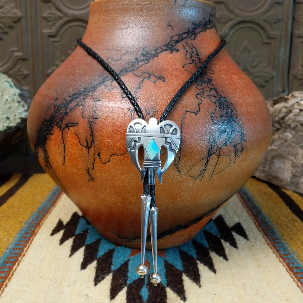 Turquoise Bird Bolo Tie by Bennett SWSG-BOL-0012