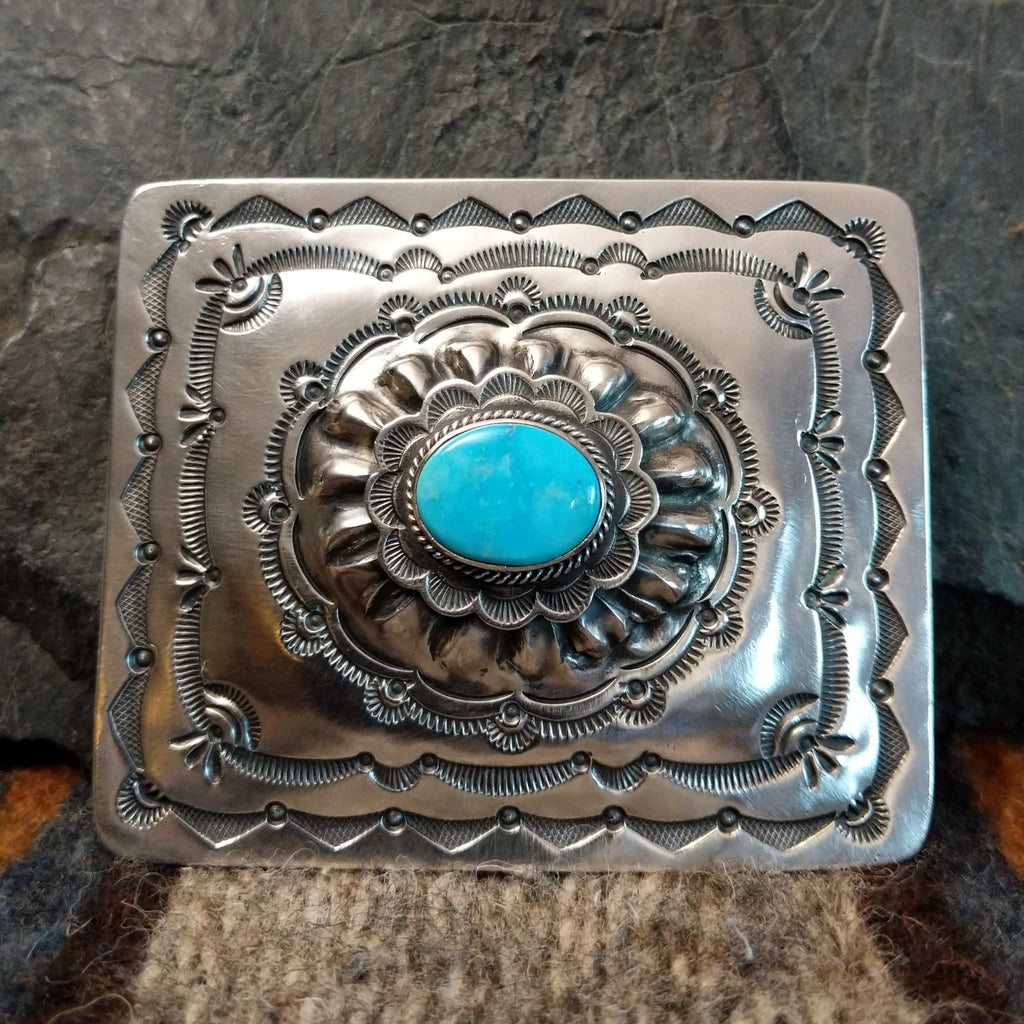 Kingman Turquoise Buckle by John Nelson GJ-BKL-0001