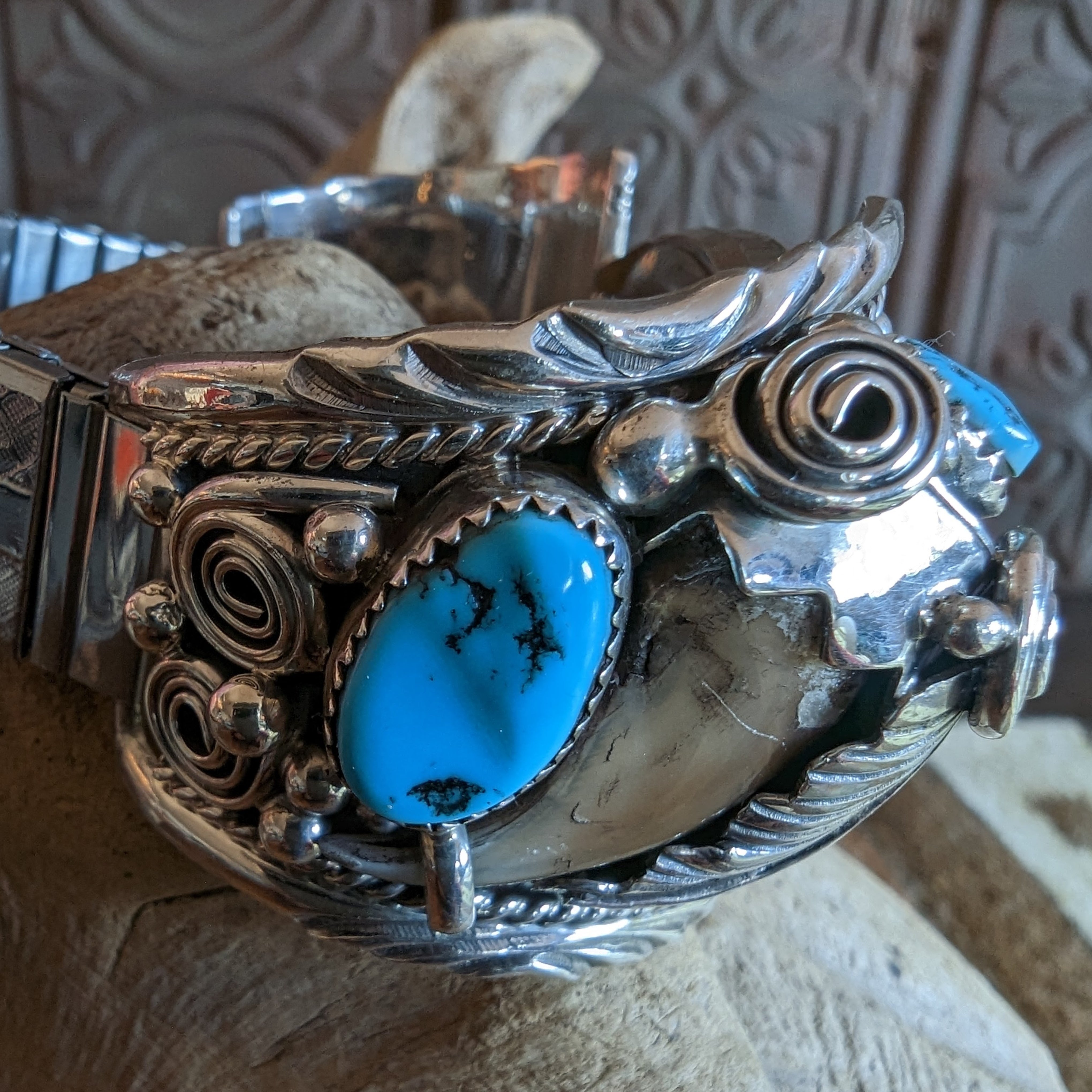 Native American Turquoise Watch Band Cuff